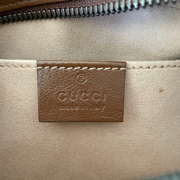 Gucci Marmont Diagonal Small Bag - Brown/Cognac - Picture 10 of 15